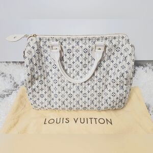 Louis Vuitton Mini Lin Croisette Speedy 30 White/Gray